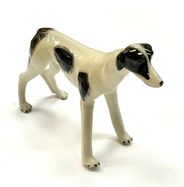 Ceramic Greyhound in Black and white
