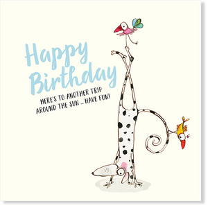 Twigseeds - Birthday Card - Happy Birthday Here’s to another trip around the sun.. have fun!