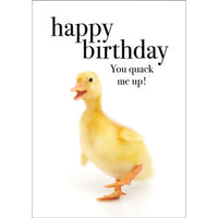 Little Card - Happy Birthday. You quack me up! - by Affirmations