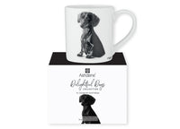 Beautiful Delight dog range by Ashdene in monochrome colours. 12 delightful dogs available. Dachshund