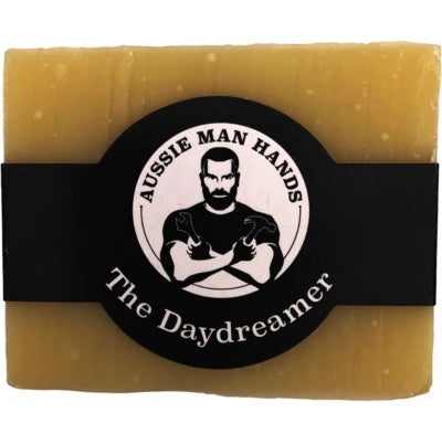 The Daydreamer is chock full of good stuff: olive and coconut oil, scented with the tang of Australian Lemon Myrtle.  This is soap as kind to your conscience as it is to your hands, being naturally vegan, never tested on animals (except the tradie kind) and free from sulfates and palm oil.
