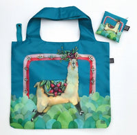 Llama Foldable bag with pouch