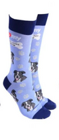 Sock Society - Dog - I love my Staffordshire Terrier - Lavender body with Navy top toes and heels