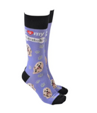 Sock Society - Dog - I love my Labradoodle - Purple body with Black top toes and heels