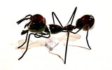 Black/brown Wire Metal Ant with mounting arm to attach to wall or wood