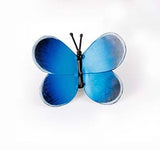 Blue Metal butterfly with spring and clip