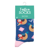 Christmas Festive Socks - Sloth