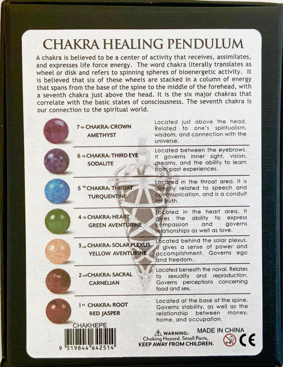 Chakra Stone and Healing Pendulum - Gift box – Charlie & Chums
