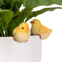 Chick Pot sitters in Yellow - two designs