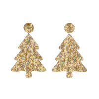 Christmas Earring - Gold Tree