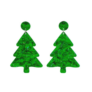 Christmas  Earrings Green tree