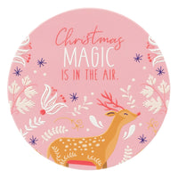 Ceramic Coaster Cork backed Embossed 3D writing: Christmas Magic is in the Air