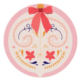 Ceramic Coaster Cork backed Embossed 3D Pink Bauble.