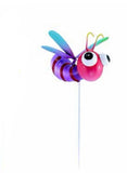 Happy Pink Bug on a stake 29.5cm