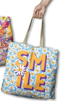 Smile Reusable Carry Bag by Lisa Pollock