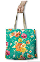 Bright Poppies Reusable Carry Bag by Lisa Pollock