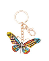 Black Butterfly Diamond Bling keyrings