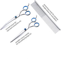 Stainless steel items in Stainless Steel 3 piece dog grooming set.