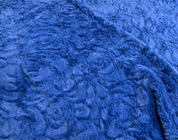 True Blue Beautiful Luxurious blanket with rose design. Double layered for a warm throw.  Dimensions: 160cm x 160 cm