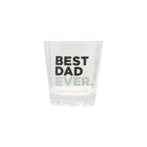 Glass Whisky Glass with Saying - Best Dad Ever.