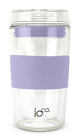12oz  Reusable Glass Coffee Cup - Lavender Violet Colour