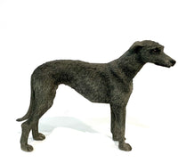 Hand painted resin figurine of a Lurcher Dog