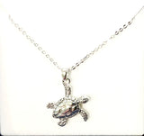 Equilibrium Necklace in Plater Silver - Sea Turtle