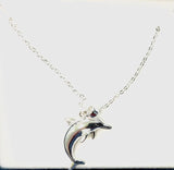 Equilibrium Necklace in Plater Silver - Dolphin