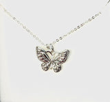 Equilibrium Necklace in Plater Silver - Butterfly