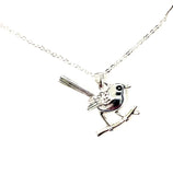 Equilibrium Necklace in Plater Silver - Fairy Wren