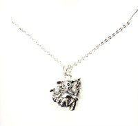 Equilibrium Necklace in Plater Silver - Koala and baby