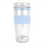 IOco 16oz Glass Tea and Coffee Travel cup colour Eucalyptus