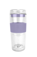 IOCO 16oz Lavender Glass Tea & Coffee Glass Travel Cup