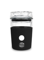 IOCO 4OZ Black Piccolo - Reusable Glass Coffee Travel Cup