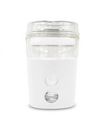 IOCO 4OZ Snow White - Reusable Glass Coffee Travel Cup