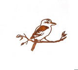 Kookaburra on a branch in Corten Steel in rust