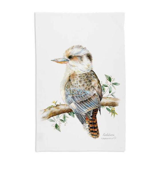 Kyan The Kookaburra Tea Towel - Created by Popcorn Blue