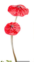 Large double Metal Red Mushrooms