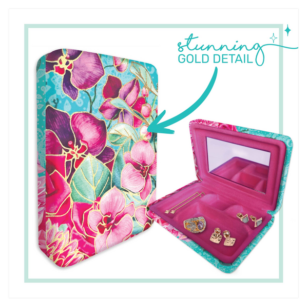 Lisa Pollock - Jewellery Cases with Gold Foiling - Rose Bouquet