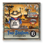Lisa Pollock Beer O’Clock Fair Dinkum’ Set of 6 coaster