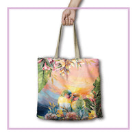 Love Bird Sunset - Lisa Pollock shopping Bags