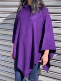 Deep Purple - Beautiful Ponchos, cosy and warm for mid session wear or inside cooler areas. Made from 50% wool and 50% Viscose. Great colours that will match all colours.