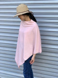Presh Pink (Previously Pale Pink) Coloured Beautiful Ponchos, cosy and warm for mid session wear or inside cooler areas. Made from 50% wool and 50% Viscose. Great colours that will match all colours.