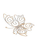 Silver butterfly pot sitter