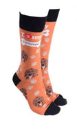 Sock Society Dog - Dachshund in Ochre with Black Tops toes and Heels
