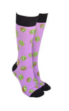 Sock Society Kiwi Fruit - Mauve Body and Black Tops Toes and Heels