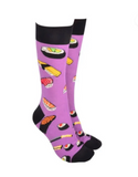 Sock Society Sushi - Mid Mauve Body and Black Tops Toes and Heels
