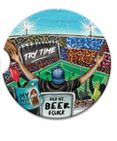 Ceramic Car Coasters - Try Time - Kick off - Beer O’clock - My best mates