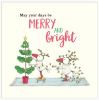 Twigseeds Christmas card - May you days be merry and bright! Front of Card -Australian Made