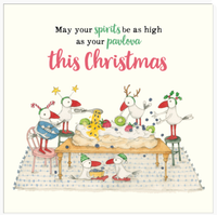 Twigseeds Christmas Card - May your spirts be as high as your Pavlova this Christmas - front of card